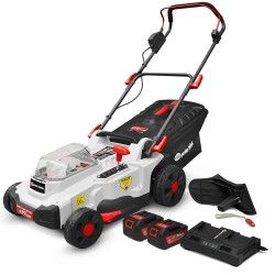 Tondeuse rechargeable 40V (2x20V) 37cm - Batteries et chargeur fournis - Elem Garden