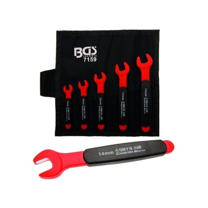 Jeu de 05 clés à fourches isolées VDE