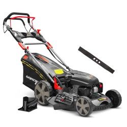 Tondeuse thermique autotractee 170.1cc - 50.8cm livree avec 2 lames + mulching et ejection laterale - Gardeo Pro