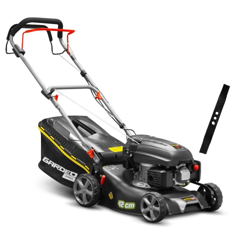 Tondeuse thermique autotractee 144.3cc - 42cm livree avec 2 lames + mulching - Gardeo Pro Tondeuse thermique autotractee 144.3cc - 42cm livree avec 2 lames + mulching - Gardeo Pro