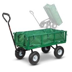 Chariot de jardin en acier avec be¢che amovible et benne basculante  108 x 50 x 95cm - Elem Garden