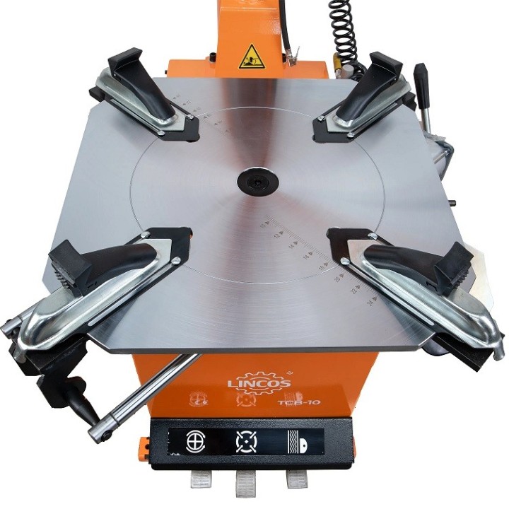 Démonte-pneus 26 pouces, bras pivotant latéral verrouillable manuellement, 230 V