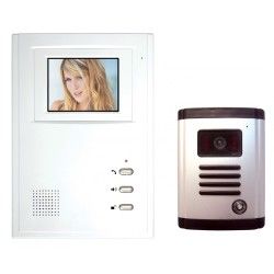 Interphone vidéo noir et blanc équipe dâun écran n