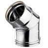 Coude 45Â° en Inox - Diametre 80/100mm - Warm Tech