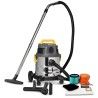 Aspirateur eau et poussieres 1600W - 20L inox - 27 Kpa avec prise integree