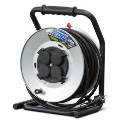 Enrouleur 4 prises-h07rn-3g2.5MMÂ²-25M - Acier galvanise -I-watts Pro
