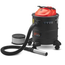 Vide cendres 1200W 20L avec soufflerie, fonction decolmatage et roues - Warm Tech