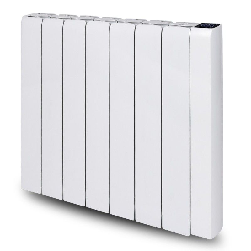 Radiateur inertie ceramique 2000 W horizontal blanc, timer 7 jours, 4 modes - Warm Tech