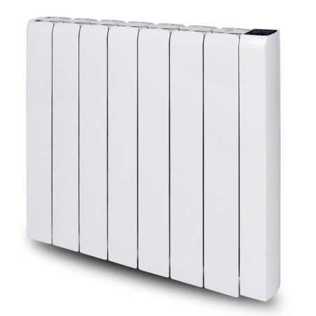 Radiateur inertie ceramique 2000 W horizontal blanc, timer 7 jours, 4 modes - Warm Tech