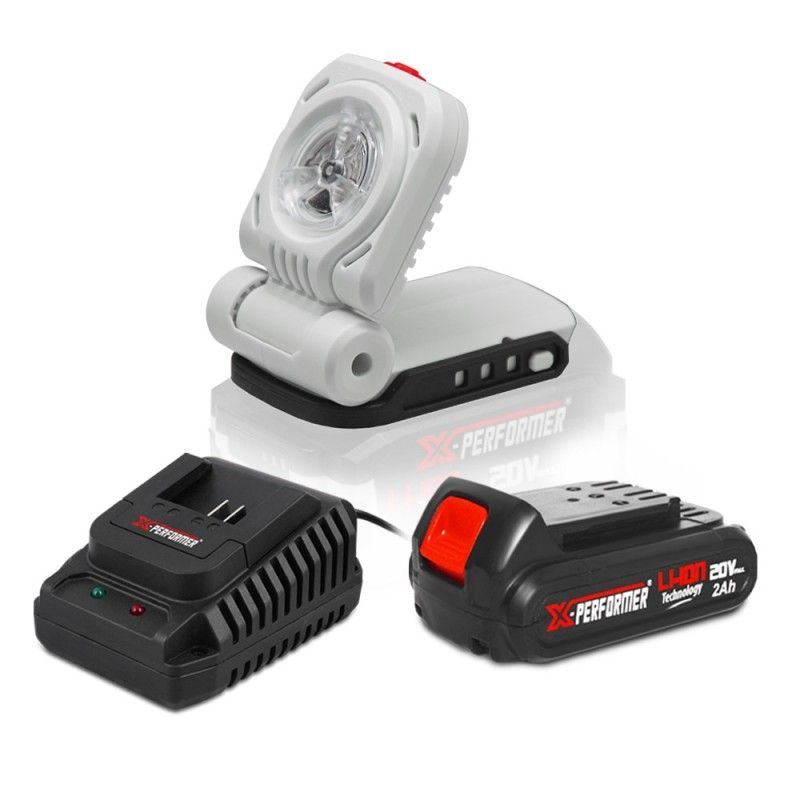 Lampe de chantier 20V max avec batterie 2Ah - X PERFORMER Lampe de chantier 20V max avec batterie 2Ah - X PERFORMER