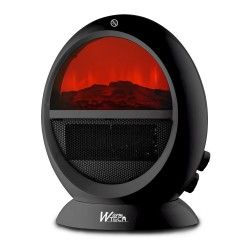 Chauffage soufflant oscillant 2000W - ambiance feu de bois.