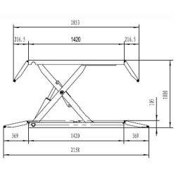 Pont élévateur a ciseaux, 3to - 220V