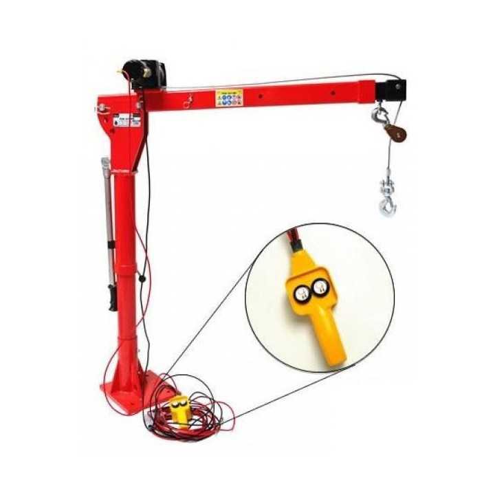 Grue, Hayon, avec treuil 300 kg 12 V flèche extensible