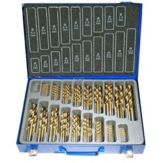 Coffret de 170 forets HSS TITANES avec boîte de transport métal﻿﻿﻿