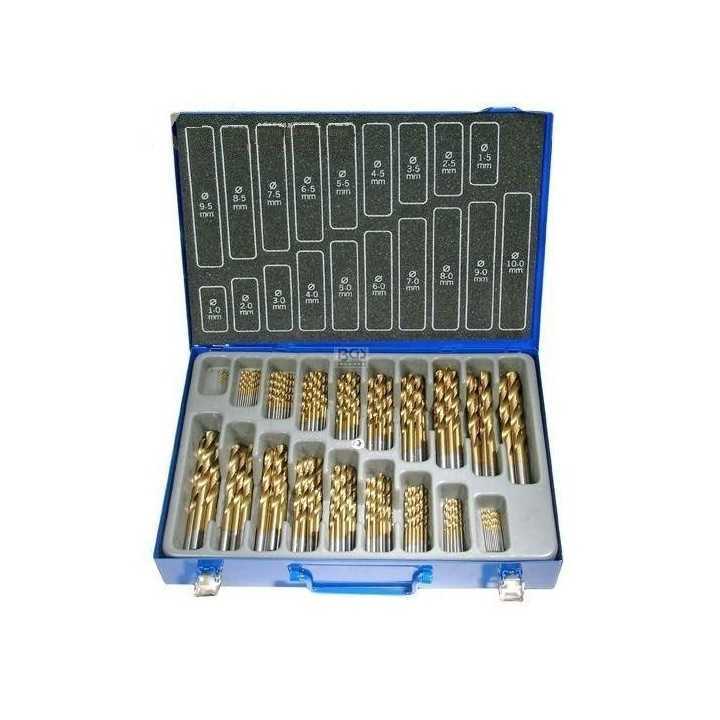 Coffret de 170 forets HSS TITANES avec boîte de transport métal﻿﻿﻿