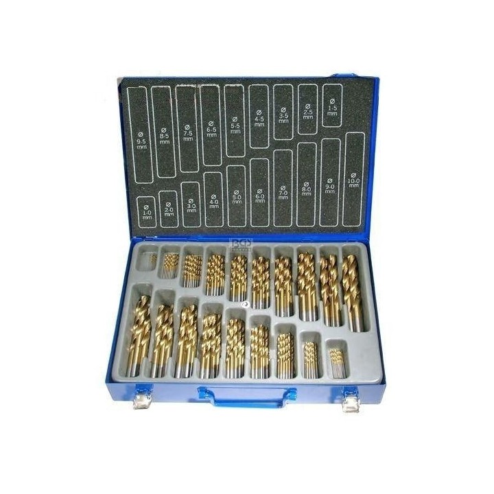 Coffret de 170 forets HSS TITANES avec boîte de transport métal﻿﻿﻿