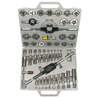 Coffret de tarauds et filières, 45 pièces,  15028