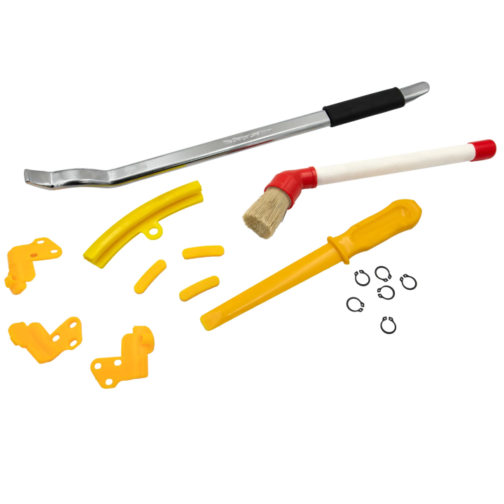 Machine de montage de roues équipée d'une colonne inclinable, de bras auxiliaires et d'un pistolet de gonflage analogique sur pi