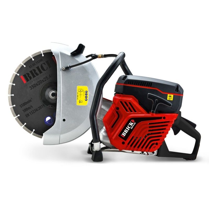 Scie e  beton thermique 74cc avec disque diamant 350mm