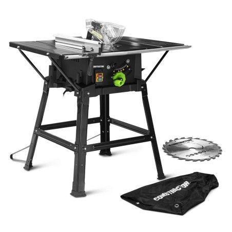 Table scie circulaire 2000W - 254mm - Livree avec 2 lames (24 et 40 dents) - Constructor