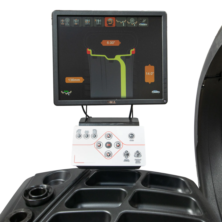 Équilibreuse de roues 10"-24"  mesure automatique s, écran LCD 17"