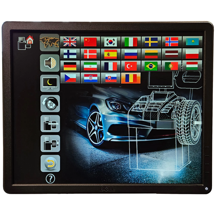 Équilibreuse de roues 10"-24"  mesure automatique s, écran LCD 17"
