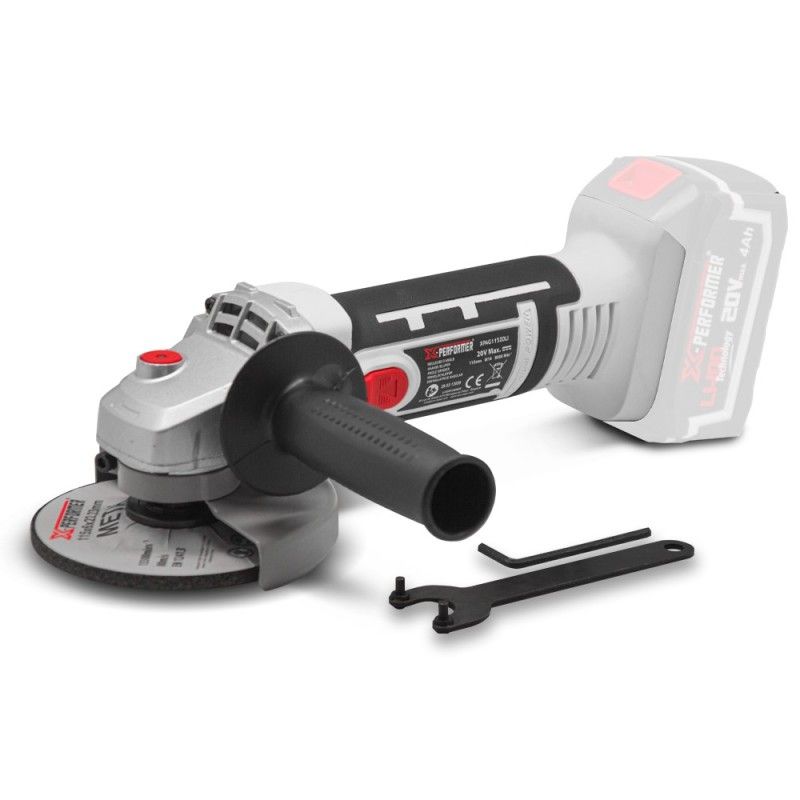 Meuleuse d'angle sans fil 20V - 115mm livree sans batterie - X-Performer