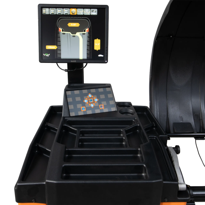 Équilibreuse de roues 10"-24", mesure automatique des données, écran LCD 17