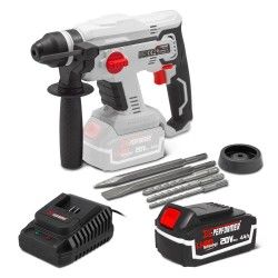 Marteau perforateur sans fil 20V avec moteur e  induction avec batterie 4Ah - X-Performer