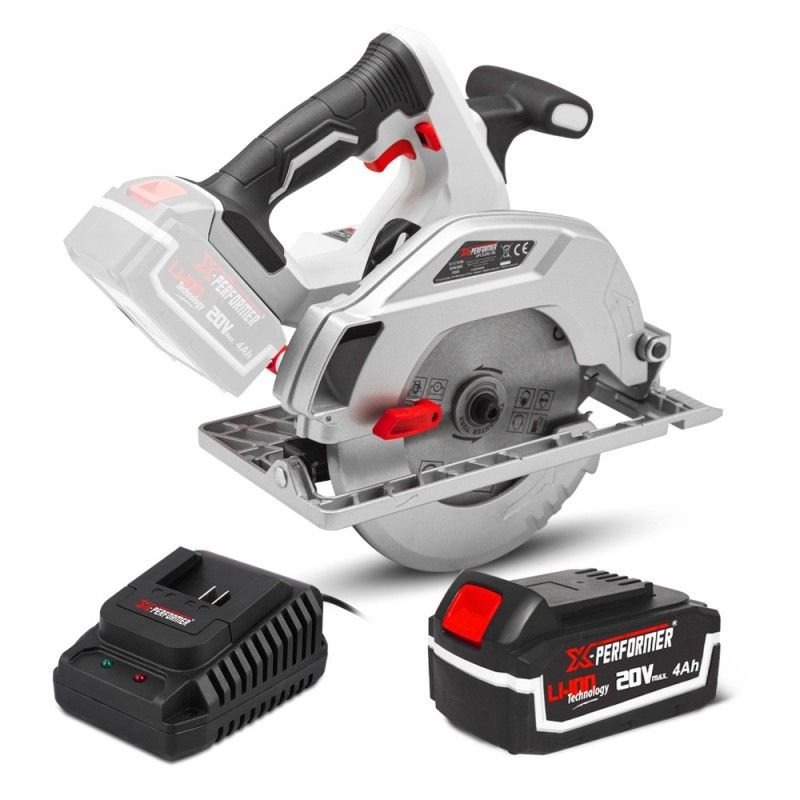 Scie circulaire sans fil 20V avec batterie 4Ah - X-Performer Scie circulaire sans fil 20V avec batterie 4Ah - X-Performer