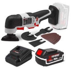 Outil multifonctions sans fil 20V + accessoires - avec batterie 4Ah - X-Performer