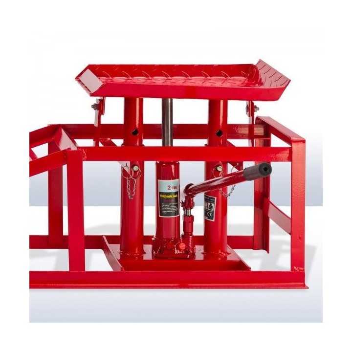 Rampe paire de voitures avec rehausse hydraulique 2 Tonnes
