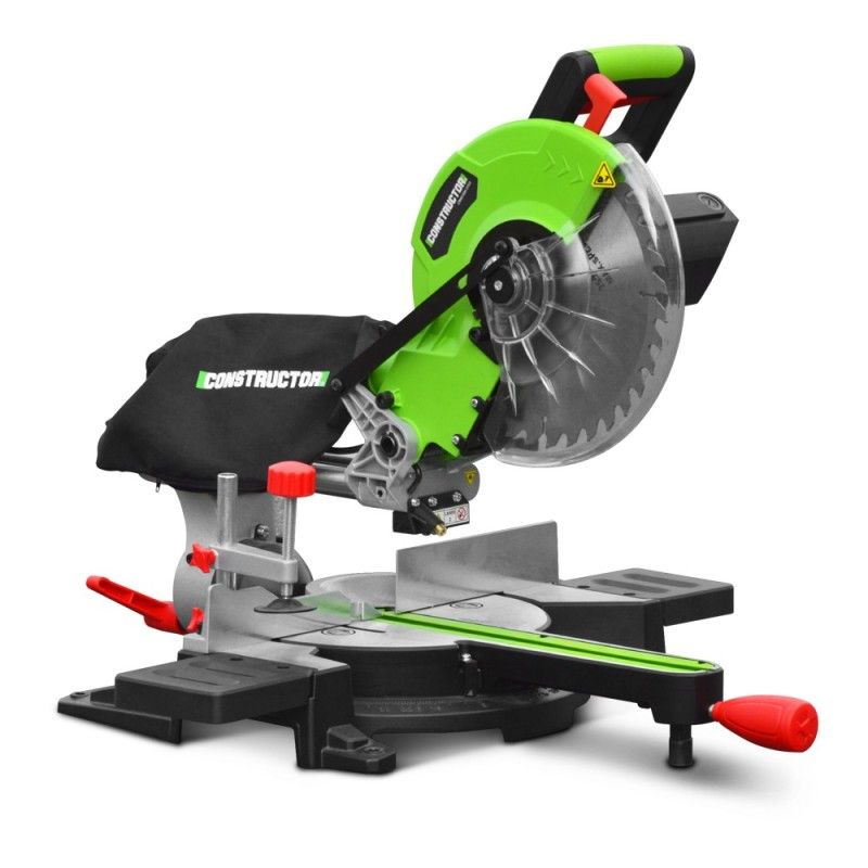 Scie a  onglets radiale 1800W - Lame 254mm 36 dents - Constructor