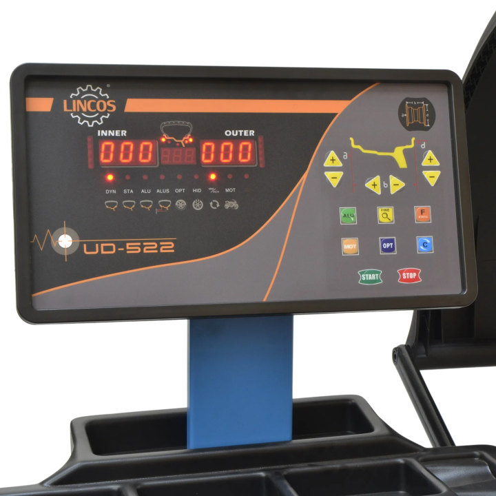 Équilibreuse de roues automatique, 3 programmes pour aluminium UD-522