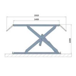 Pont élévateur a ciseaux Mobile, 3 tonnes 220V