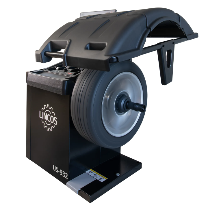 Équilibreuse de roues automatique, mesure ultrasonique, multilingue, serrage pneumatique des roues