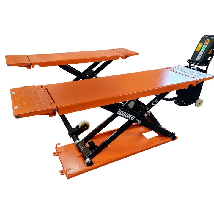 Cric à ciseaux portable avec rampes, 3 tonnes