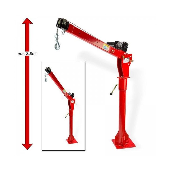 Grue, Hayon, avec treuil  300 kg 12 V flèche extensible
