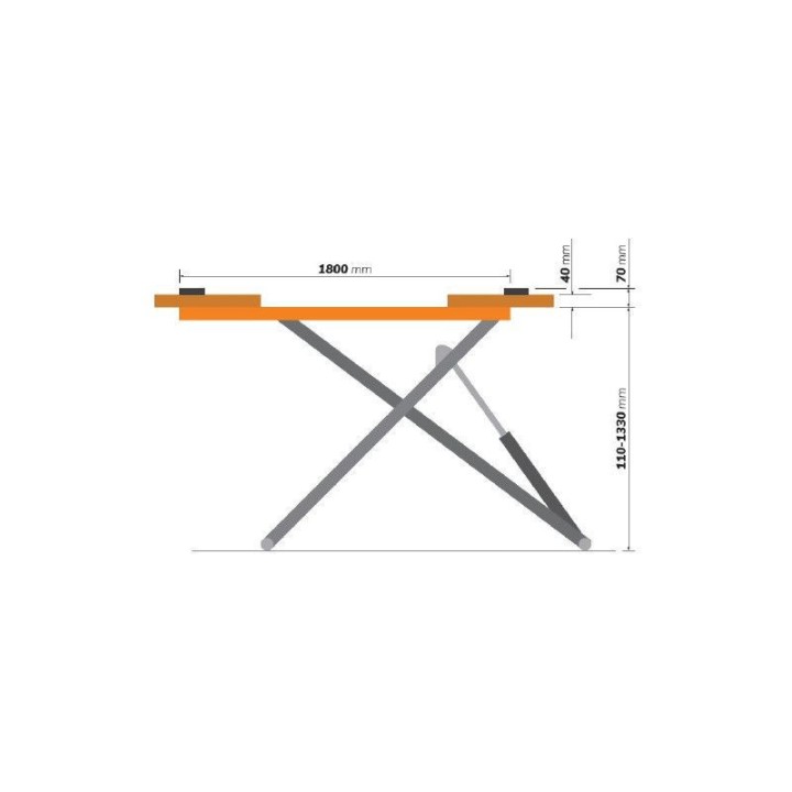 Pont élévateur ciseaux mobile 2.8 tonne, 230V
