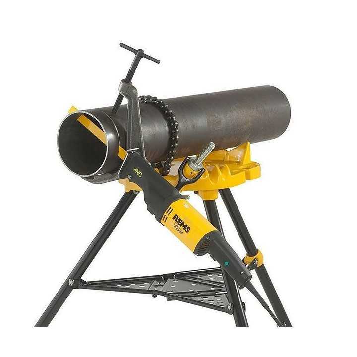 Servante, Station mobile pour travailler les tubes avec étau à chaine REMS Aquila 3B