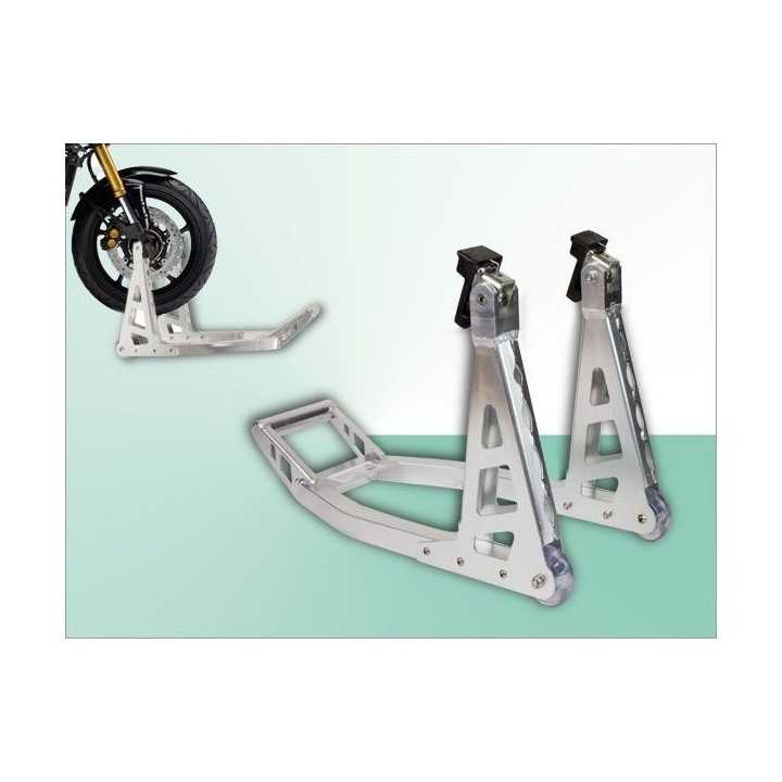 Bequille roue moto avant en Alu