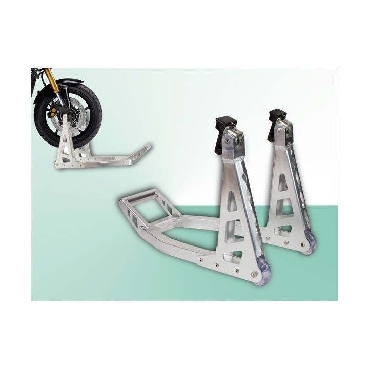 Bequille roue moto avant en  Alu