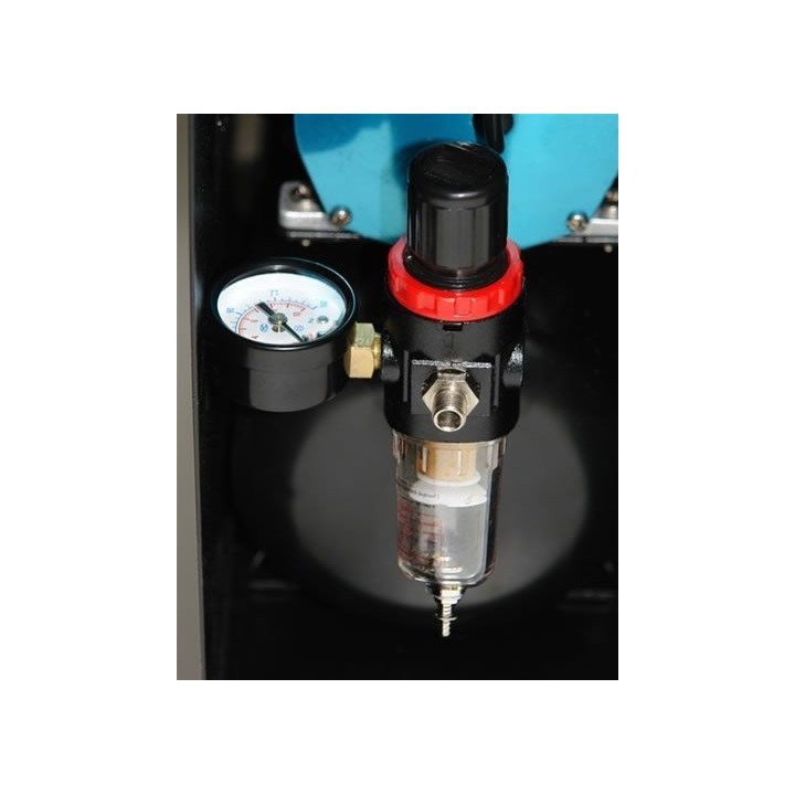 Compresseur airbrush bi-cylindre 150 W antivibration silencieux