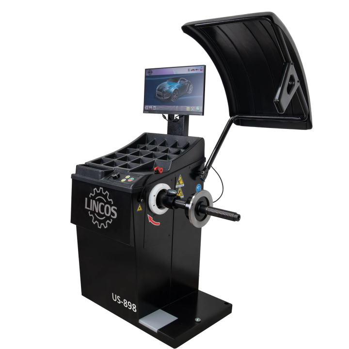 Équilibreuse de roues automatique, écran IPS, mesure  par ultrasons, US-898