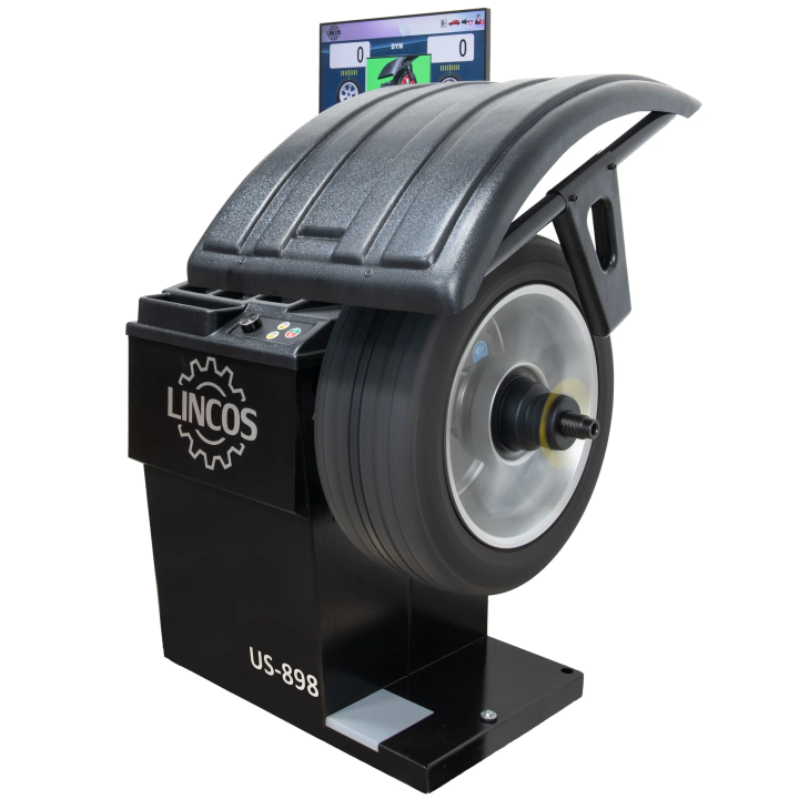 Équilibreuse de roues automatique, écran IPS, mesure  par ultrasons, US-898