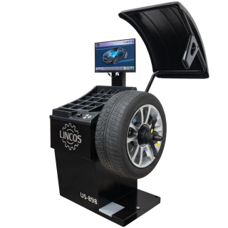 Équilibreuse de roues automatique, écran IPS, mesure  par ultrasons, US-898