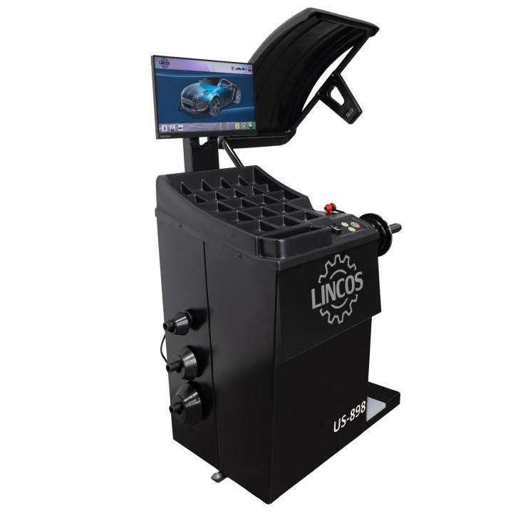 Équilibreuse de roues automatique, écran IPS, mesure  par ultrasons, US-898