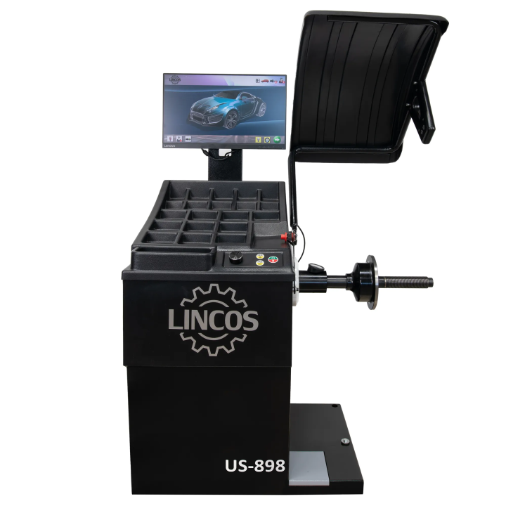 Équilibreuse de roues automatique, écran IPS, mesure  par ultrasons, US-898