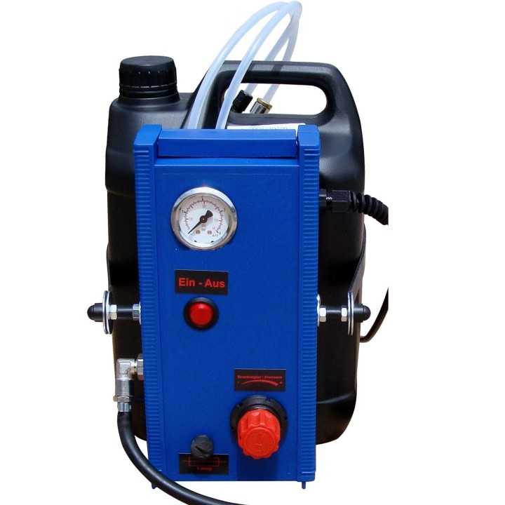Purgeur pour circuit de freinage électrique, avec bouteille et tuyau de 3m