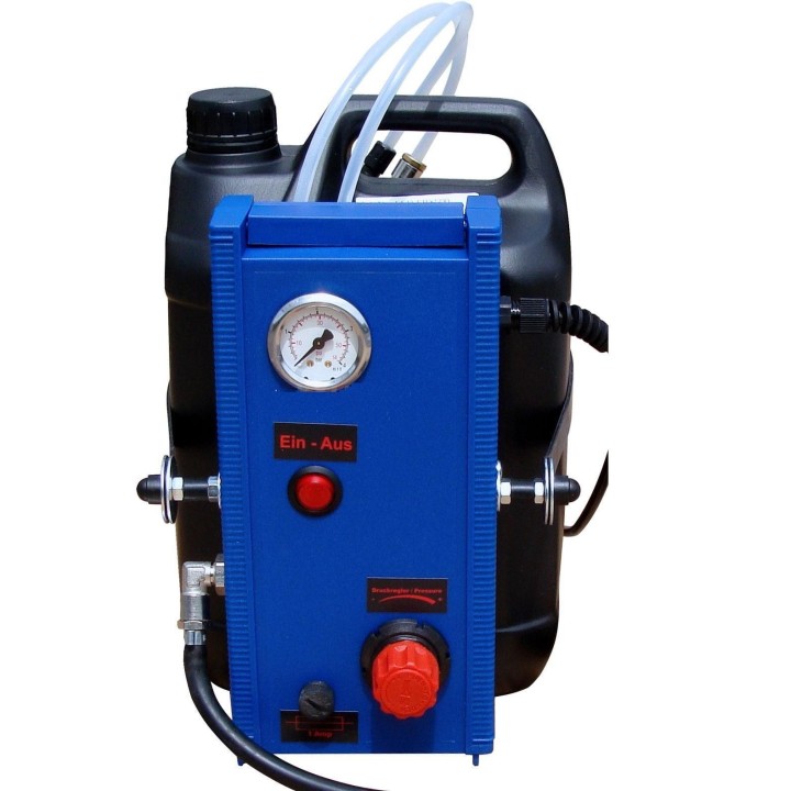 Purgeur pour circuit de freinage électrique, avec bouteille et tuyau de 3m